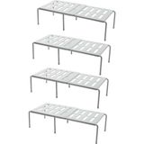 Microcase Çok Amaçlı Ayarlanabilir Ayakkabı Rafı Eşya Standı 15X24X36-69 cm 4 Adet AL5458 - Gri