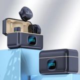Microcase Dijital Göstergeli Şarj Kutulu Type-C Girişli İkili Kablosuz Yaka Mikrofonu - Telefon Bilgisayar Uyumlu Vlog Canlı Yayın Mikrofon Seti-AL5820