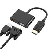 Microcase Displayport To HDMI + VGA Kablo Port Çevirici Dönüştürücü- AL4809