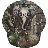 Microcase DS104 Kaydırmaz Silikon Tabanlı Fil Baskılı Bilek Destekli Mouse Pad 22X25CM - AL3825 - Gri