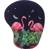 Microcase DS105 Kaydırmaz Silikon Tabanlı Flamingo Baskılı Bilek Destekli Mouse Pad 21X25CM - AL3826