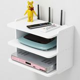 Microcase Duvara Monte 3 Raflı Modem Uydu Telefon Kumanda Vb Eşya Düzenleyici Raf AL5348 - Beyaz - 30x19 cm