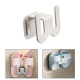 Microcase Duvara Monte Yapışkanlı Metal Terlik Askılığı Çok Fonksiyonlu Portatif Askılık-AL4933 1 Adet (Siyah)