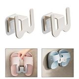 Microcase Duvara Monte Yapışkanlı Metal Terlik Askılığı Çok Fonksiyonlu Portatif Askılık-AL4933 2 Adet (beyaz)
