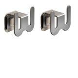 Microcase Duvara Monte Yapışkanlı Metal Terlik Askılığı Çok Fonksiyonlu Portatif Askılık-AL4933 2 Adet (siyah)