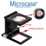 Microcase Hassas Ölçüm 10X Büyütme Büyüteç - Model No BY8
