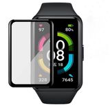 Microcase Honor Band 6 Tam Kaplayan 3D Pet Film Kavisli Ekran Koruyucu ZR Siyah
