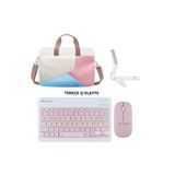 Microcase Honor Magic Pad 2 12.3 inch Tablet için Tablet Çanta + BT Klavye+Mouse + Tablet Standı Siyah- AL4233
