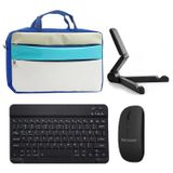 Microcase Honor Pad V9 11.5 Inch ile Uyumlu Tablet Çanta+Bluetooth Klavye+Mouse+Tablet Standı SIYAH-AL4840
