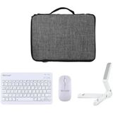 Microcase Honor Pad V9 11.5 Inch Tablet Uyumlu Gri Çanta + Türkçe Bluetooth Klavye + Mouse + Standı - Beyaz AL5163
