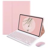 Microcase Honor Pad X8 10.1 inch Tablet ile uyumlu Bluetooth Klavye ve Mouse + Standlı Kılıf - BKK6 Pembe