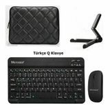 Microcase Honor Pad X8B 11 inch Tablet için Çanta+Türkçe Bluetooth Klavye+Mouse+Tablet Standı-AL8124