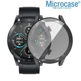 Microcase Honor Watch Magic 2 46mm Önü Kapalı Tasarım Yumuşak Silikon Kılıf - Siyah