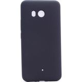 Microcase HTC U11 Premium Mat Silikon Tempered Glass Cam + Siyah Kılıf