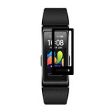 Microcase Huawei Band 4 Pro Tam Kaplayan Kavisli Ekran Koruyucu 3D Pet Film - Siyah