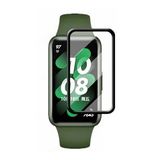 Microcase Huawei Band 7 Tam Kaplayan Kavisli Ekran Koruyucu 3D Pet Film - Siyah