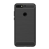 Microcase Huawei Honor 7C Brushed Carbon Silikon TPU Kılıf Siyah Renk