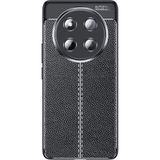 Microcase Huawei Honor Magic 7 Lite/Honor X60 Pro/Honor X9C 5G ile Uyumlu Leather Serisi Deri Efekt Silikon Kılıf - Siyah Al3337
