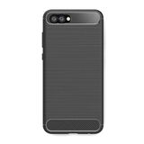 Microcase Huawei Honor View 10 Brushed Carbon Silikon TPU Kılıf Siyah Renk