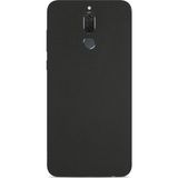 Microcase Huawei Mate 10 Lite Premium Mat Soft Silikon Tempered Cam + Siyah Kılıf