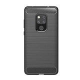 Microcase Huawei Mate 20 X Brushed Carbon Silikon TPU Kılıf Siyah Renk