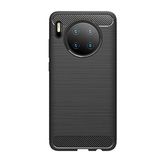 Microcase Huawei Mate 30 Brushed Carbon Fiber Silikon Kılıf - Siyah