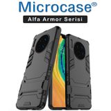 Microcase Huawei Mate 30 Pro Alfa Serisi Armor Standlı Perfect Koruma Kılıf - Siyah