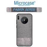 Microcase Huawei Mate 30 Pro Fabrik Serisi Kumaş ve Deri Desen Kılıf - Gri