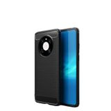 Microcase Huawei Mate 40 Brushed Carbon Fiber Silikon Kılıf - Siyah