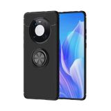 Microcase Huawei Mate 40 Focus Serisi Yüzük Standlı Silikon Kılıf - Siyah