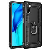 Microcase Huawei Mate 40 Lite Anka Serisi Yüzük Standlı Armor Kılıf - Siyah