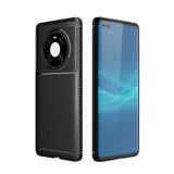 Microcase Huawei Mate 40 Maxy Serisi Carbon Fiber Silikon Kılıf - Siyah