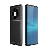 Microcase Huawei Mate 40 Pro Maxy Serisi Carbon Fiber Silikon Kılıf - Siyah