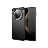 Microcase Huawei Mate 70 ile Uyumlu Brushed Carbon Fiber Silikon Kılıf - Siyah AL3332
