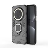 Microcase Huawei Mate 70 Pro ile Uyumlu Batman Serisi Yüzük Standlı Armor Kılıf - Siyah AL3349