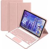 Microcase Huawei Matepad 11.5 2026 ile Uyumlu Tablet Bluetooth Touchpad Klavye + Standlı Kılıf - Bkk5 - Pembe