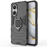 Microcase Huawei Nova 10 SE Batman Serisi Yüzük Standlı Armor Kılıf - Siyah AL3349