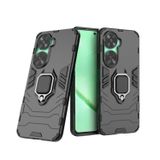 Microcase Huawei Nova 12 SE/Huawei Nova 11 SE 4G Batman Serisi Yüzük Standlı Armor Kılıf - Siyah AL3349