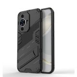 Microcase Huawei Nova 12S /Nova 11 Matrix Serisi Armor Standlı Perfect Koruma Kılıf - Siyah Al3416