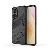 Microcase Huawei Nova 9 Matrix Serisi Armor Standlı Kılıf - Siyah