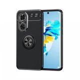 Microcase Huawei Nova 9 SE Focus Serisi Yüzük Standlı Silikon Kılıf - Siyah