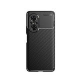 Microcase Huawei Nova 9 SE Maxy Serisi Carbon Fiber Silikon Kılıf - Siyah