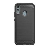 Microcase Huawei P Smart Brushed Carbon Fiber Silikon TPU Kılıf