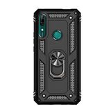 Microcase Huawei P Smart Z Anka Serisi Yüzük Standlı Armor Kılıf - Siyah