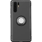 Microcase Huawei P30 Pro Yüzük Standlı Armor Silikon Siyah Kılıf