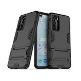 Microcase Huawei P40 Alfa Armor Standlı Perfect Koruma Kılıf - Siyah