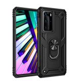 Microcase Huawei P40 Anka Serisi Yüzük Standlı Armor Kılıf- Siyah