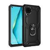 Microcase Huawei P40 Lite Anka Serisi Yüzük Standlı Armor Kılıf- Siyah