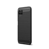 Microcase Huawei P40 Lite Brushed Carbon Fiber Silikon Kılıf - Siyah