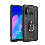 Microcase Huawei P40 Lite E / Y7P Anka Serisi Yüzük Standlı Armor Kılıf- Siyah